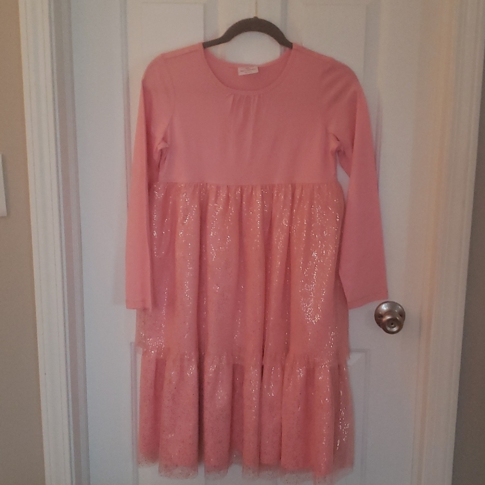 Pink Sparkly Tiered Dress / Tunic